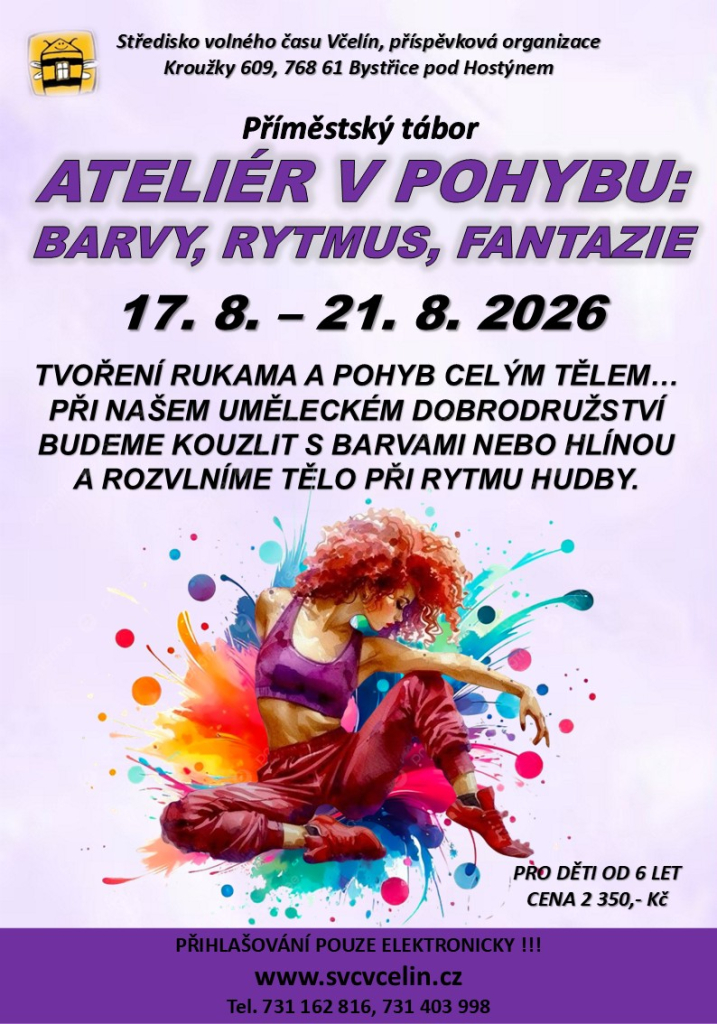 ATELIÉR V POHYBU: BARVY, RYTMUS, FANTAZIE